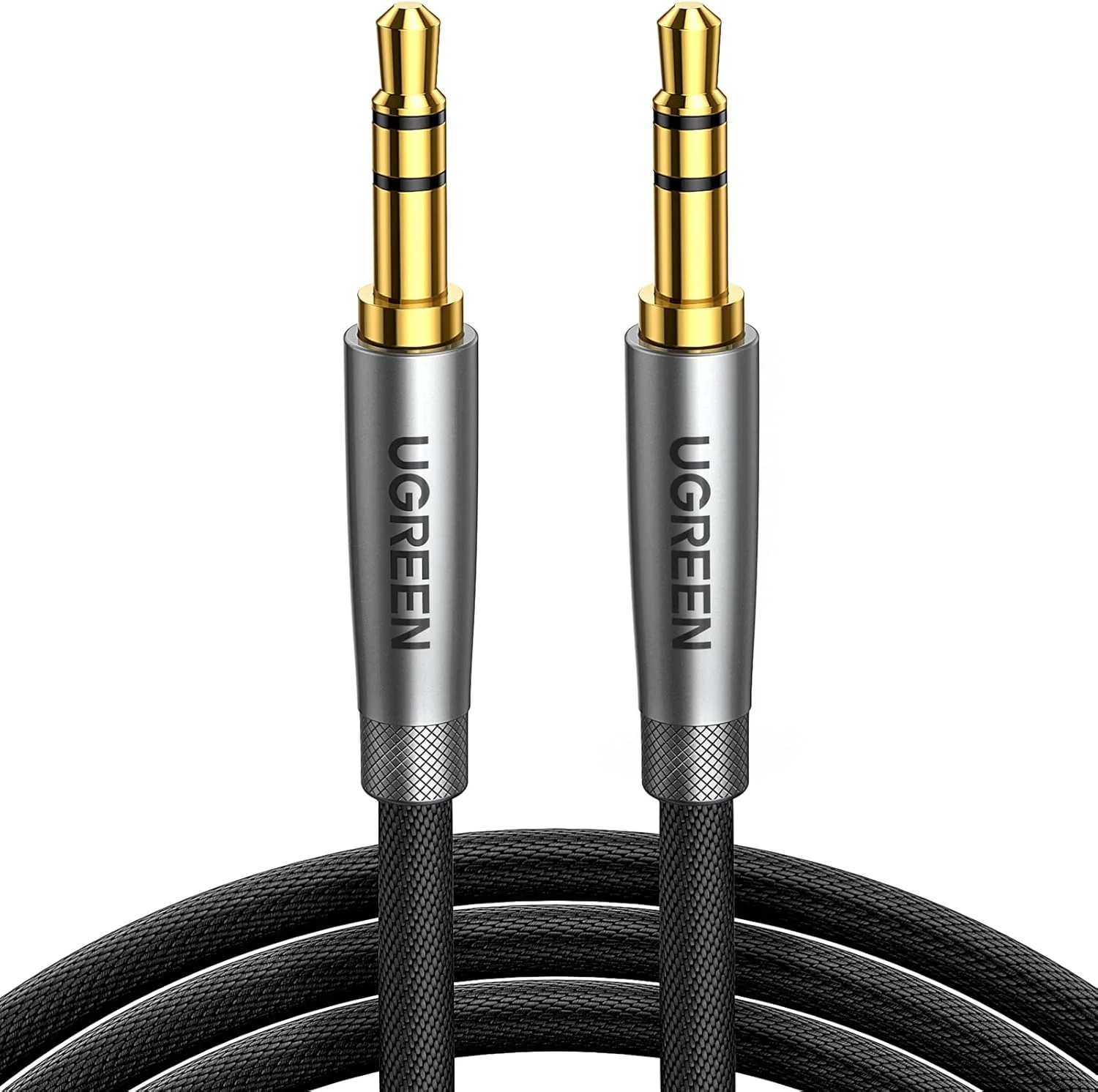 UGREEN 3.5mm Audio Cable Nylon Braided Aux Cord Male to Male Stereo Hi-Fi Sound for Headphones Car Home Stereos Speakers Tablets