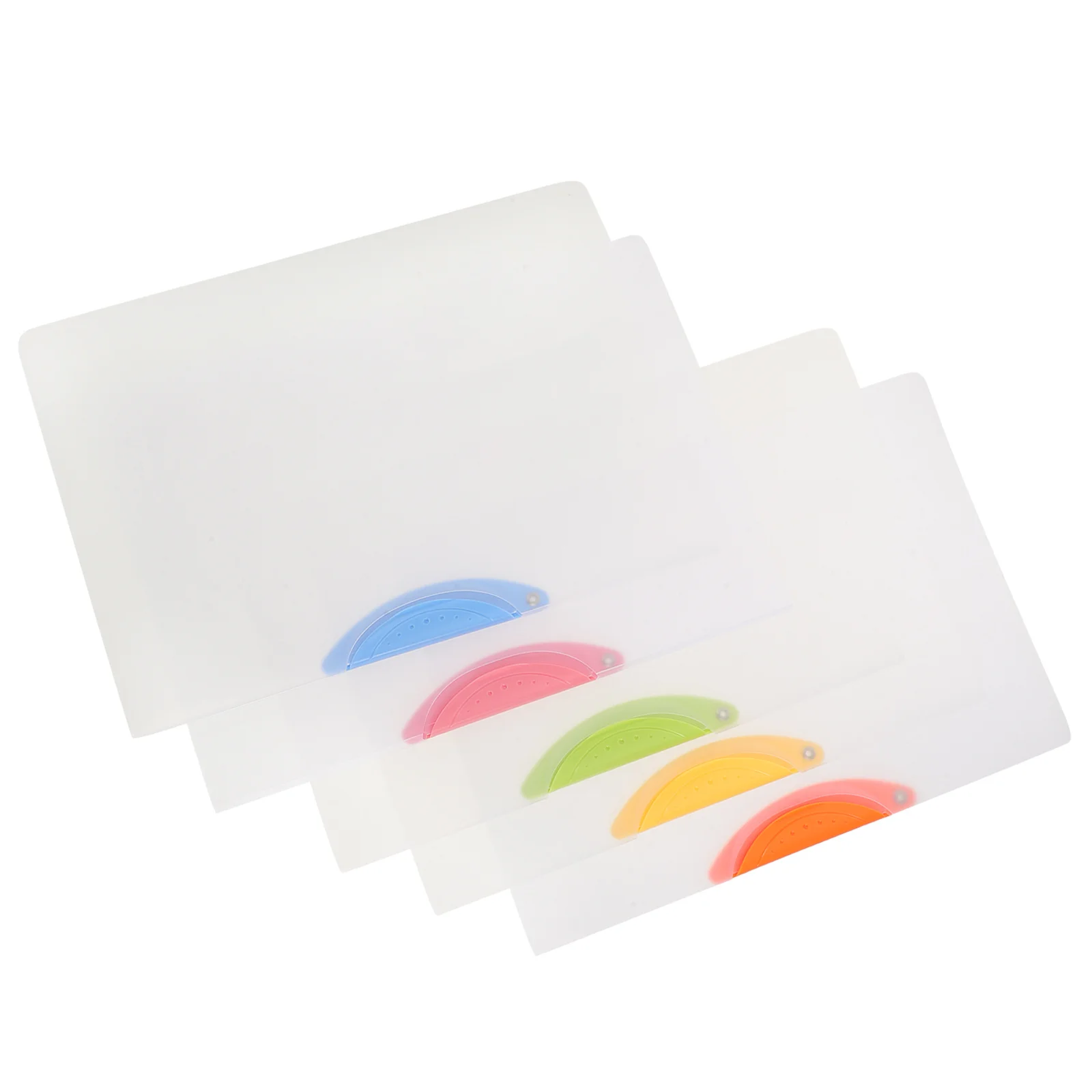 

5pcs Transparent Document Folder A4 30 Sheet Capacity Lightweight Plastic File Holder For School Office Swing Clip Desktop