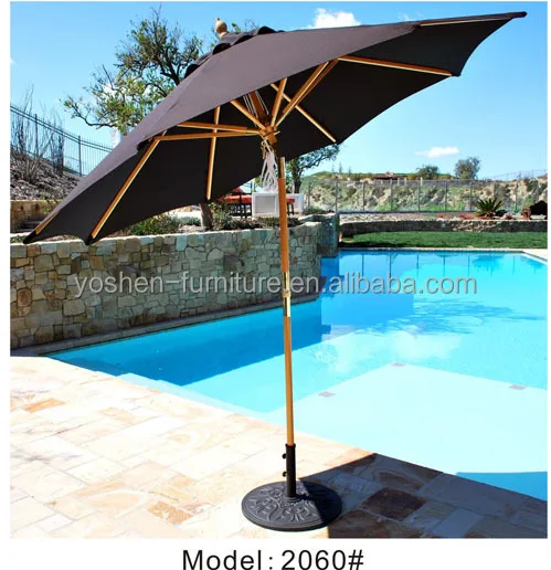 Outdoor Beach Swimming Pool Aluminum Pole Umbrella Parasol Sun Shade Umbrella