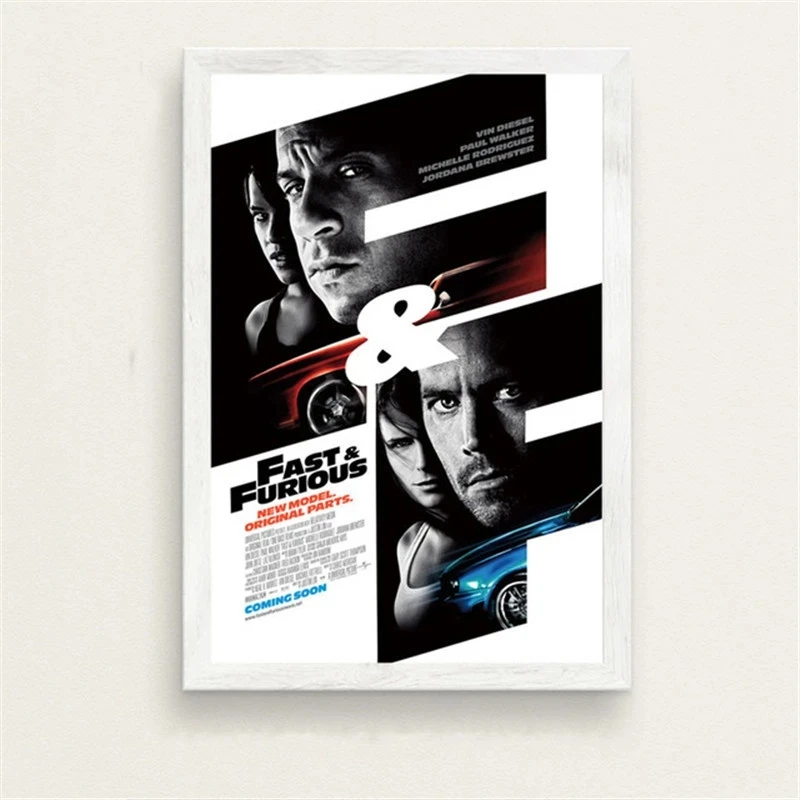 Fast and Furious Movie Series Classic Paul Walker Vin Diesel Vintage Art Painting Vintage Canvas Poster Wall Home Decor