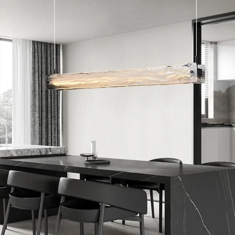 GHJUYIOL Moderno e minimalista ristorante lungo nuvola fendinebbia lampadario in vetro Nordic creativo soggiorno tavolo da pranzo bar lampada artistica