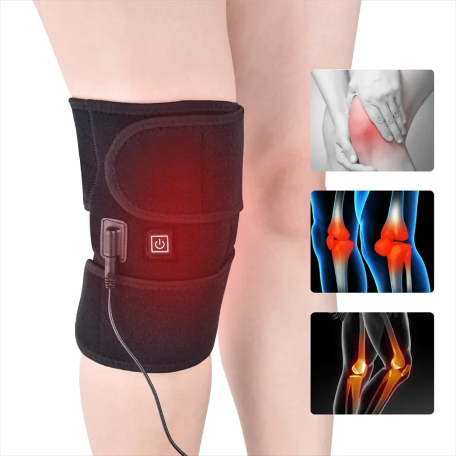 

Heating Knee Pads Relieve Pain Relief Support Brace Therapy Joint Injury Recovery Rehabilitation Arthritis Leg