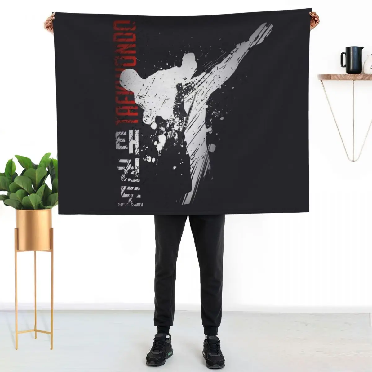 Taekwondo Throw Blanket couch cozy soft plush fuzzy picnic outdoor blanket