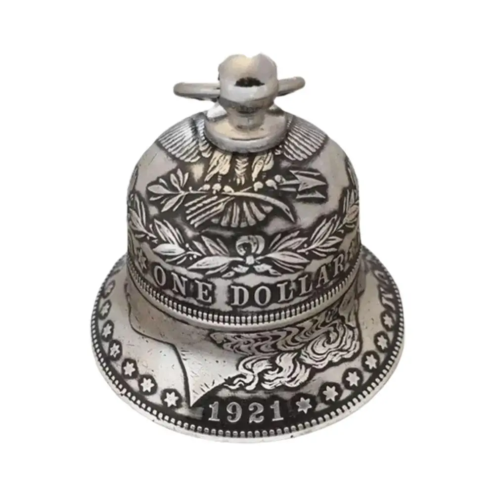 New Silver Dollar Bell American Silver Coin Bells Collectibles Pendant Decor Ornaments Craft Decoration Hanging Home F7i1