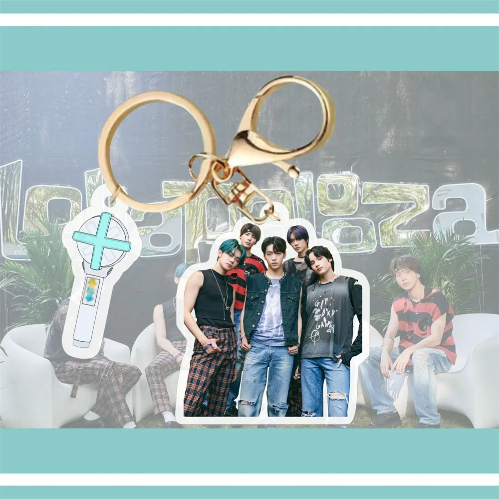 KPOP Keychain SOOBIN HUENINGKAI Acrylic Keychain Keyring Bag Pendant Accessories Fans Gift YEONJUN TAENYUN BEOMGYU E38