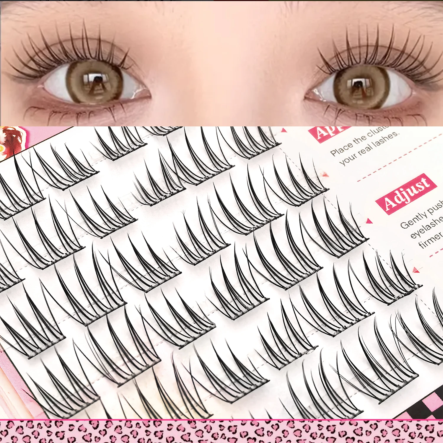 Self Adhesive Eyelashes Cluster Lashes No Glue Individual Lashes Soft Idol Lash Clusters Reusable Self Adhesive Lashes