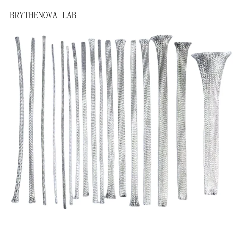 5m 304 Stainless Steel Braided Mesh Tube Wire Cable Braid Sleeve High Temperature Electrical Resistant Conductive Shielding Tape