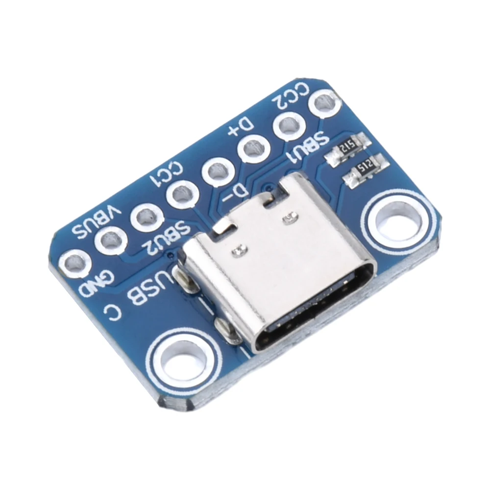 Carte de conversion TYPE-C USB 2.54MM CC1 CC2 5.1K connexion de la résistance extracemballages Adaptateur USB broche DIP 600 carte adaptateur de base