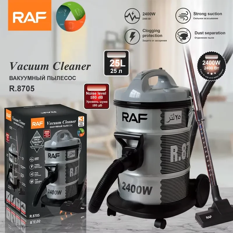 Large Capacity Vacuum Cleaner Removable Base with Wheels Canister Vacuums for Hotel and Household