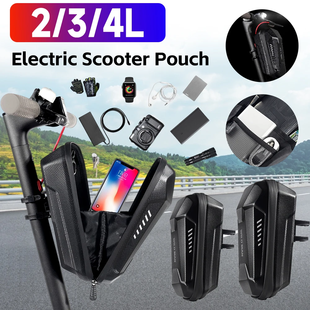 

2/3/4L EVA Electric Scooter Bag Cycling Hard Shell Pack Waterproof Bicycle Storage Bag Hanging Pouch Outdoor Cycling Accessories