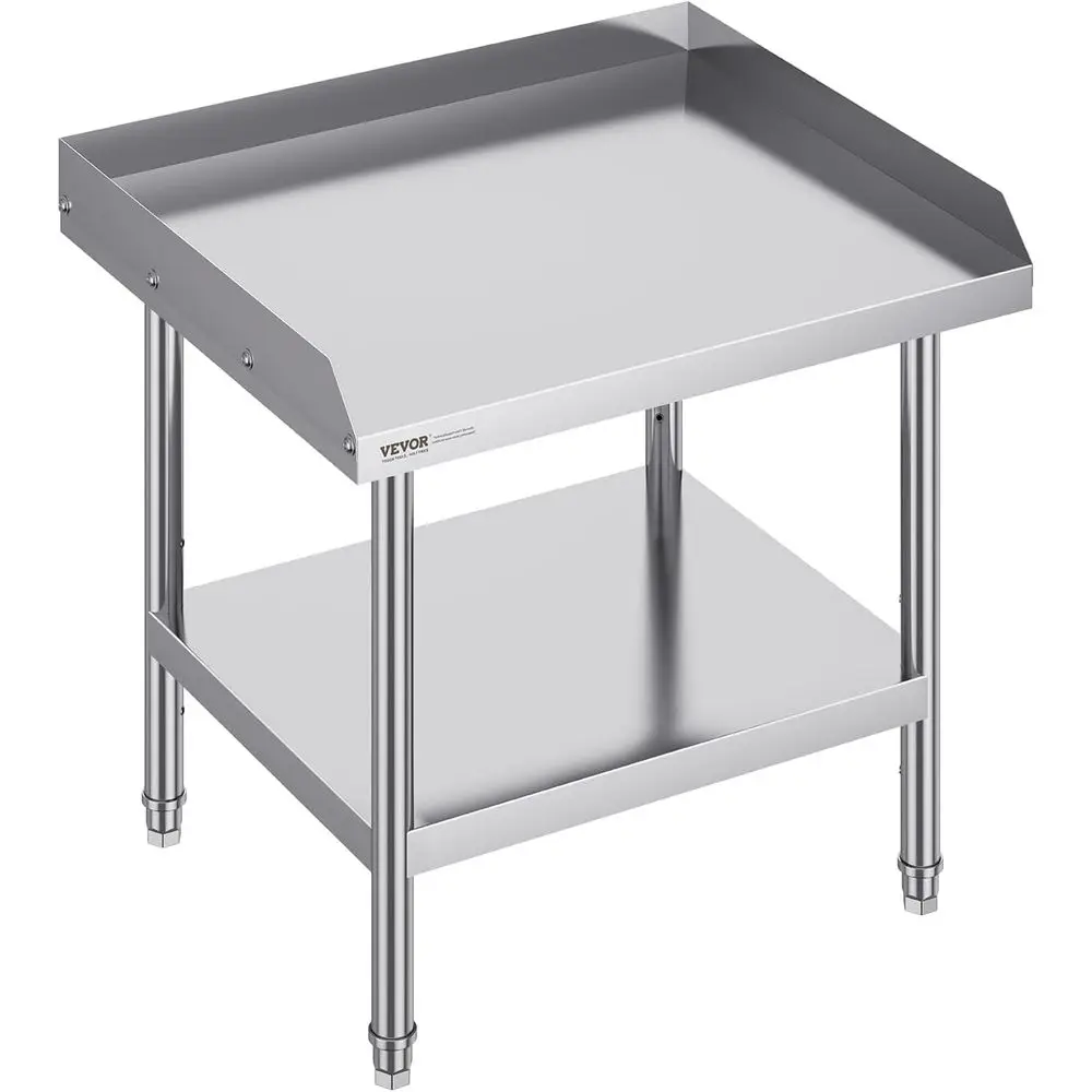 

24 x 28 Stainless Steel Grill Stand with Adjustable Storage for Kitchens and Outdoor Use