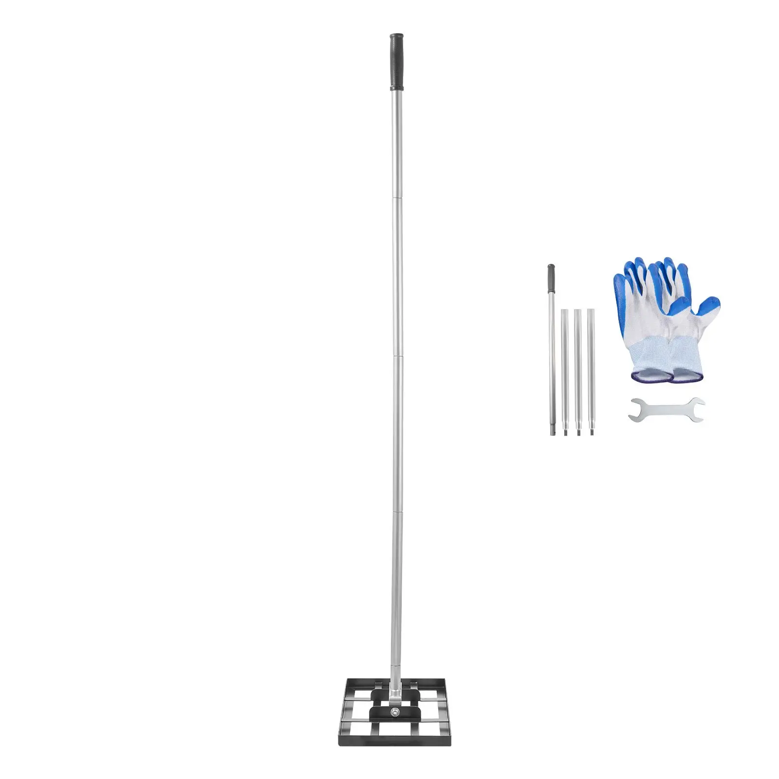 Lawn Leveling Rake, Lawn Leveler with 78 in Handle, 17X10 in Ground Plate, Rust-Resistant Carbon Steel Soil Leveler, 5 Heights