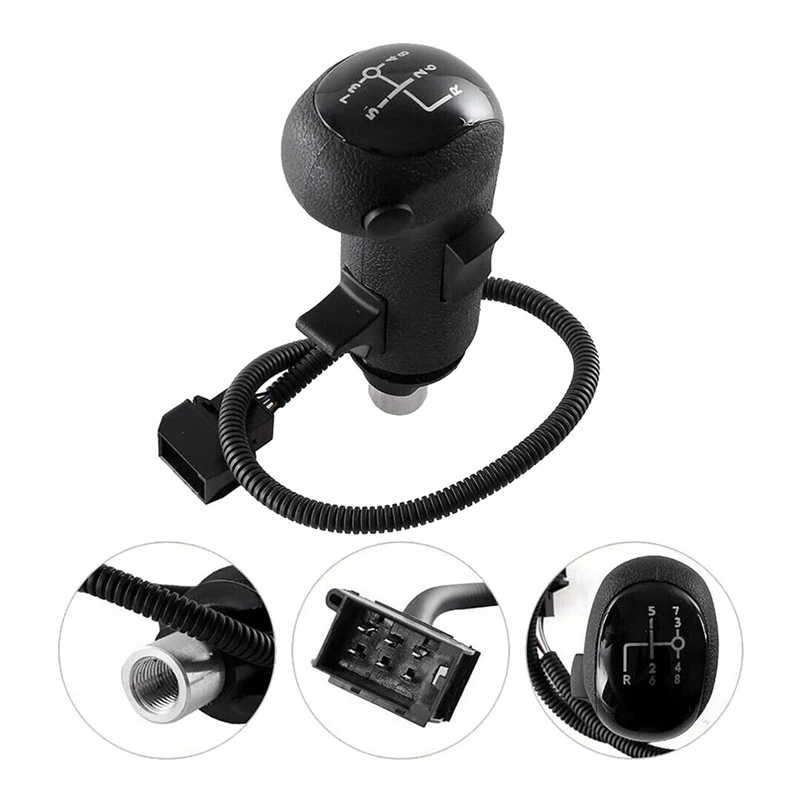 2X 6Pin 8 Speed Truck Electric Gear Shift Knob Gear Shifter Lever Head For MAN TGA TGX TGS 81326200043