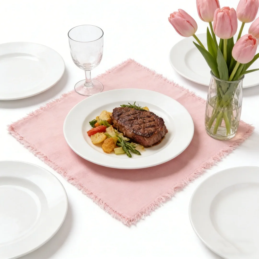 12 Pcs Cotton Linen Napkin 45x45cm Dinner Napkins Washable Soft Reusable Hemmed Edges Napkins for Family Dinners Wedding Deco