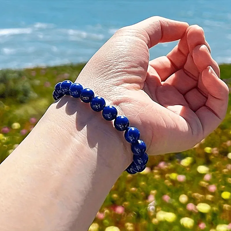 Natürliches Lapislazuli-Armband – schönes Schmuckgeschenk für Männer und Frauen, Freundschaftspaar-Armband – Detail 5