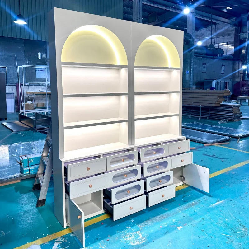 custom.Nail Salon Display Cabinet Cosmetics and Skincare Products Display Cabinet  Nail Polish Storage Cabinet  Perfume Display