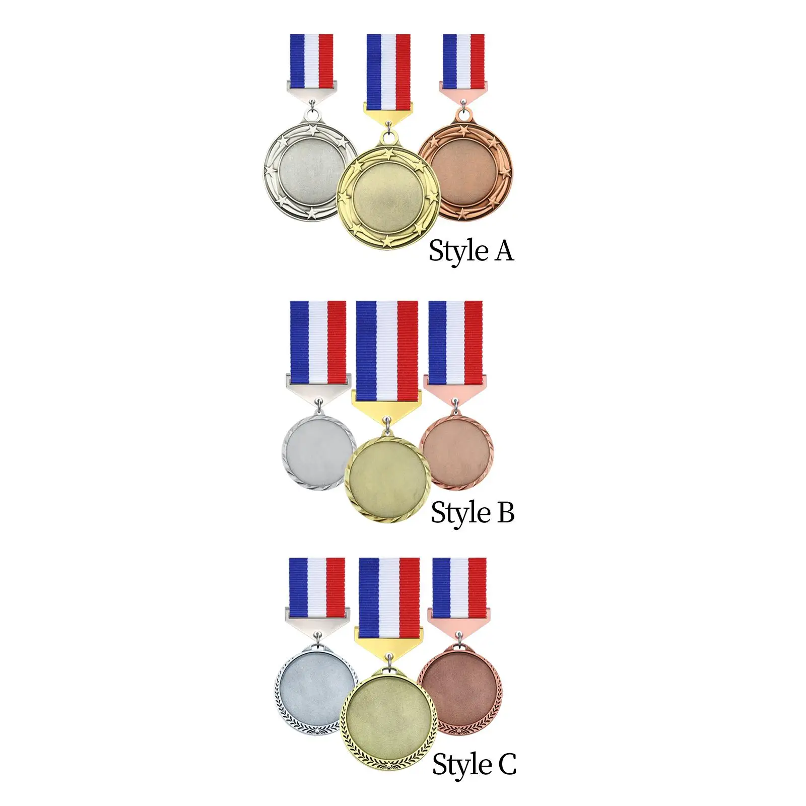 3 pezzi medaglie in metallo oro argento bronzo medaglie in lega di zinco vincitore medaglie per feste sportive scolastiche gare di basket