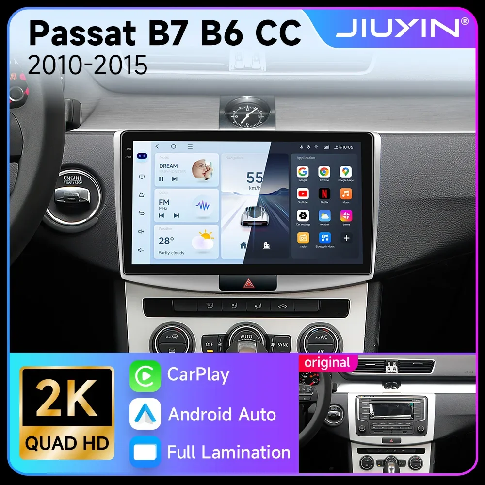 Android Multimedia Video Player for Volkswagen VW Passat B6 B7 B8 CC 2007-2021 with Carplay 4G Wifi 8-Core Intelligent System