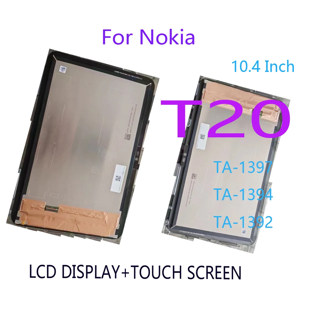 10.4’’ For Nokia T20 TA-1397 TA-1394 TA-1392 LCD Display Touch Screen Digitizer Assembly Glass Replacement