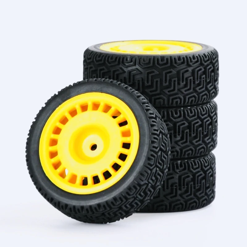 1/10 RC モデルカー用テンションタイヤ 68mm ゴムタイヤ 4 個セット タミヤ Xv-02、Xv-01、Tt-02、Tt-01、Ptg-2 用