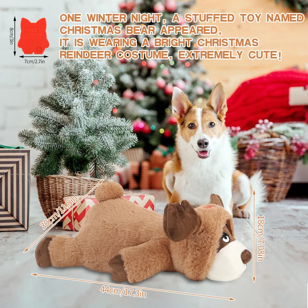 

Plush Comfort Dog Toy with Heartbeat Feature for Behavioral Training And Calming Aid Requires Batteries (Not Included)