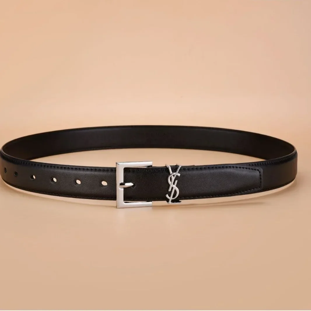 2025 New Light Luxury Simple Women Slim Decorative Solid Leather Belt with Pin Buckle Fashion Ladies Waistband Ideal for Pants