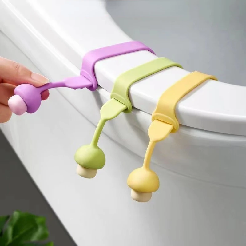 

2pc Toilet Lid Lifting Device Creative Lift Toilet Ring Handle Anti-Dirt Handle Silicone Handle Lid Lifting Device Toilet Opener