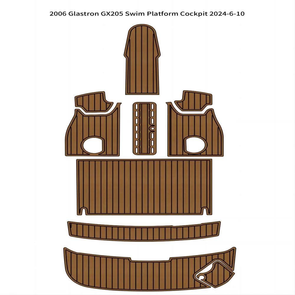 2006 Glastron GX205 Swim Platform Cockpit Pad Boat EVA Foam Teak Deck Floor Mat SeaDek MarineMat Gatorstep Style Self Adhesive