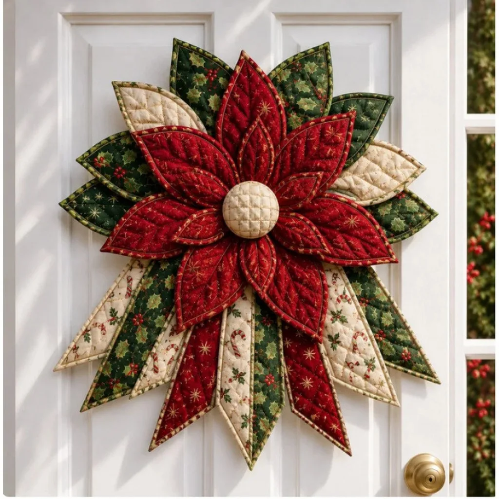 DIY Quilted Christmas Door Hanger 4
