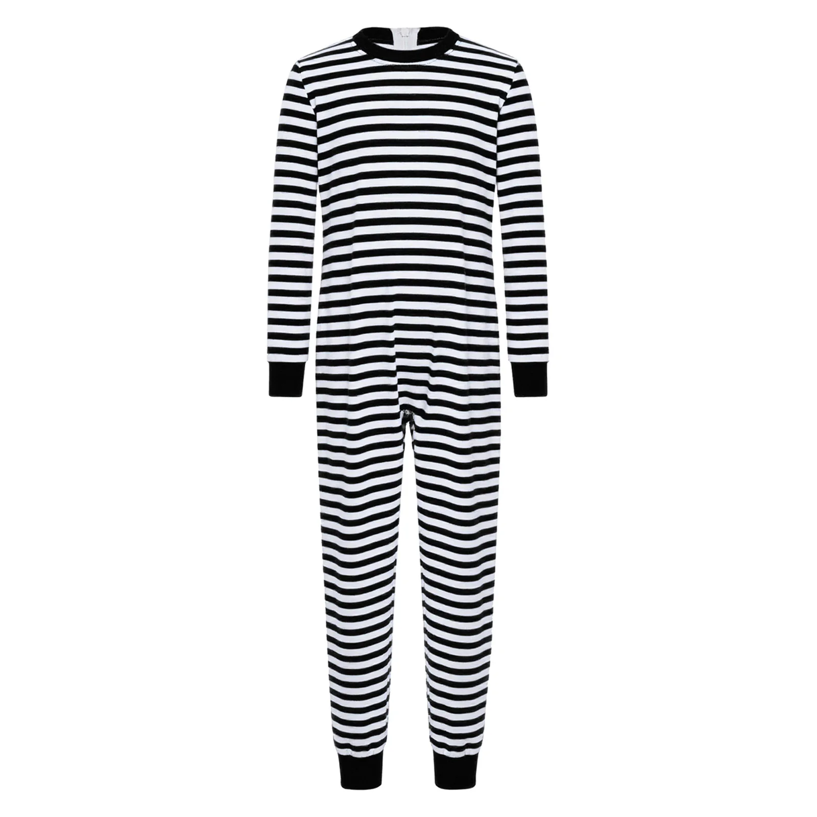 Children Special Needs Adaptive Clothing Long Sleeve Anti-Strip Back Zipper Striped Rompers Boys Girls Wearing All Day Jumpsuit