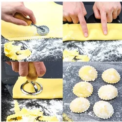 Ravioli Cutter Pastry Press Mold Dumpling Lace Embossing Device Ravioli Maker Mold Ravioli Stamp Cookie Mold Kitchen Baking Tool