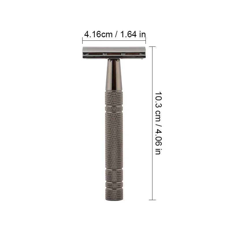 Rose Gold Razor Classic Double Edge Safety Razor for Mens Shaving&Womens Hair Removal 10 Shaving Blades Manual Shaver