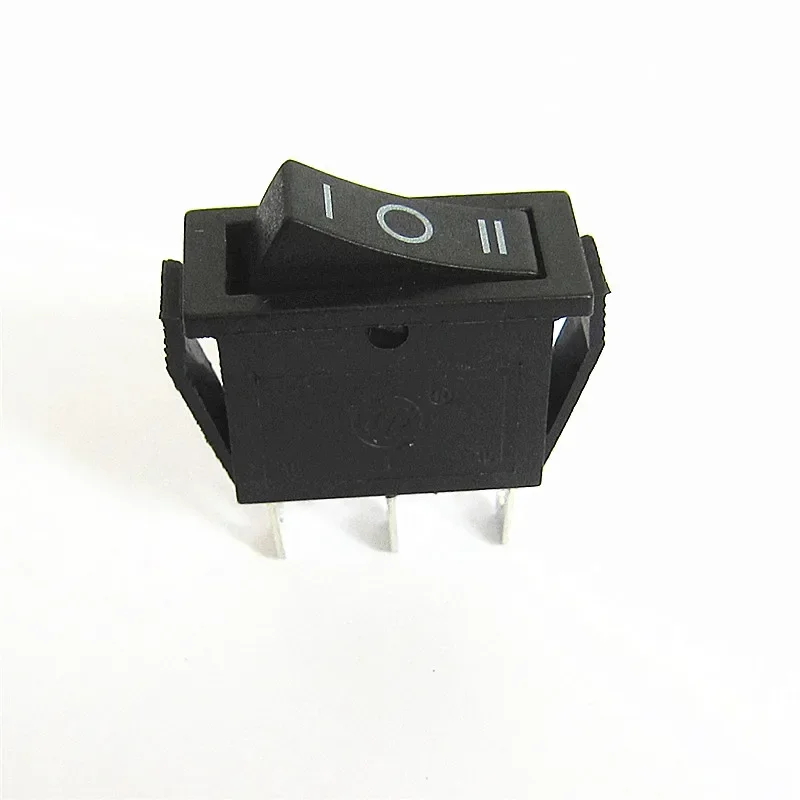 5PCS KCD3  Rocker Switch 15A /20A 125V/250V ON-OFF-ON 3 Position 3 Pin Electrical equipment Power switch black