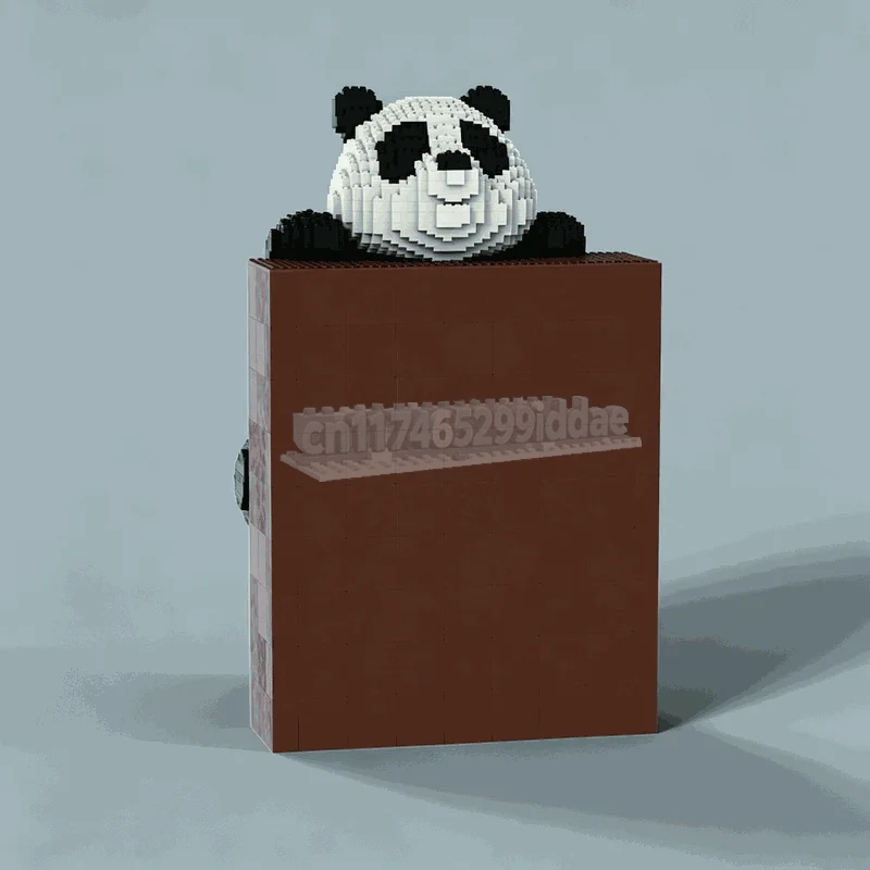 4445PCS Climbing Pandas MOC Animal Figure Building Blocks Model Custom Puzzle Creative DIY Assembly Educational Toy Display Gift