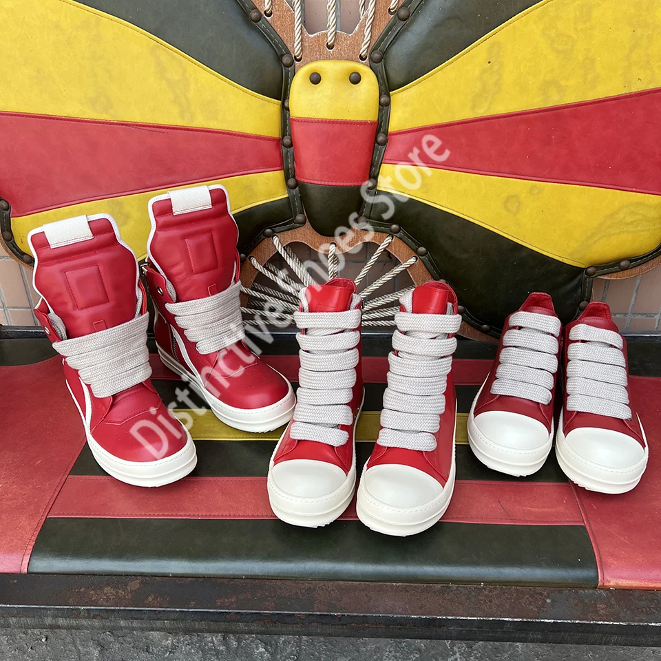 Brand Men Leather Sneakers Jum - Men Shoes Red ulasan dan harga