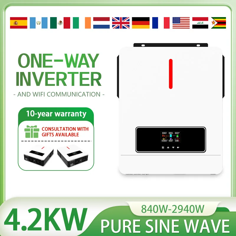 

Hot-selling promotion: 4kW residential solar hybrid inverter, 48V 60Hz single-phase, LCD display Pure Sine Wave.