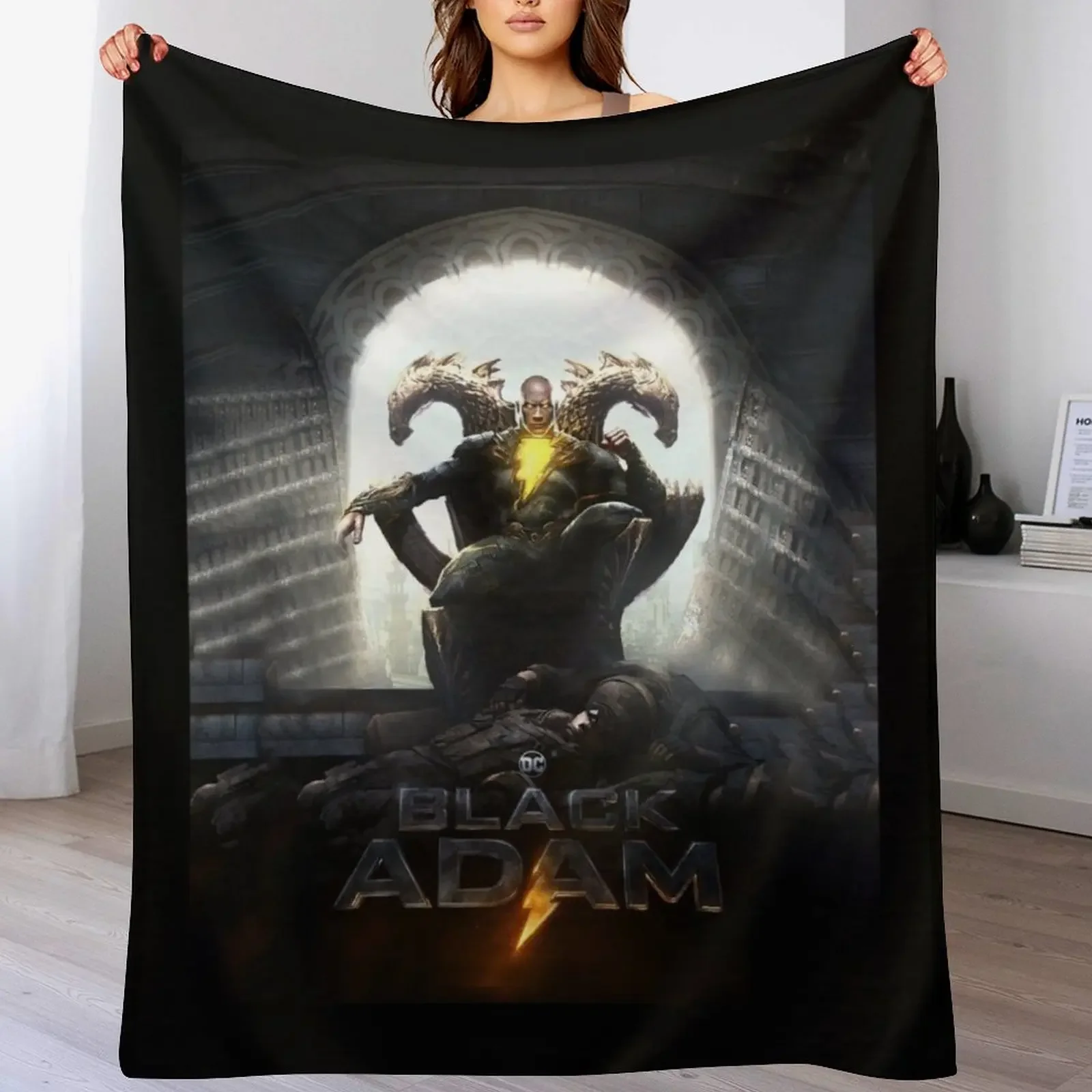 

black adam Throw Blanket decorative wednesday Blankets