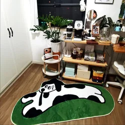 Home Decor Dog Bedroom Rug Cartoon Animal Carpets Imitation Cashmere Kids Bedroom Cute Crawling Mat Babe Bedside Area Rugs