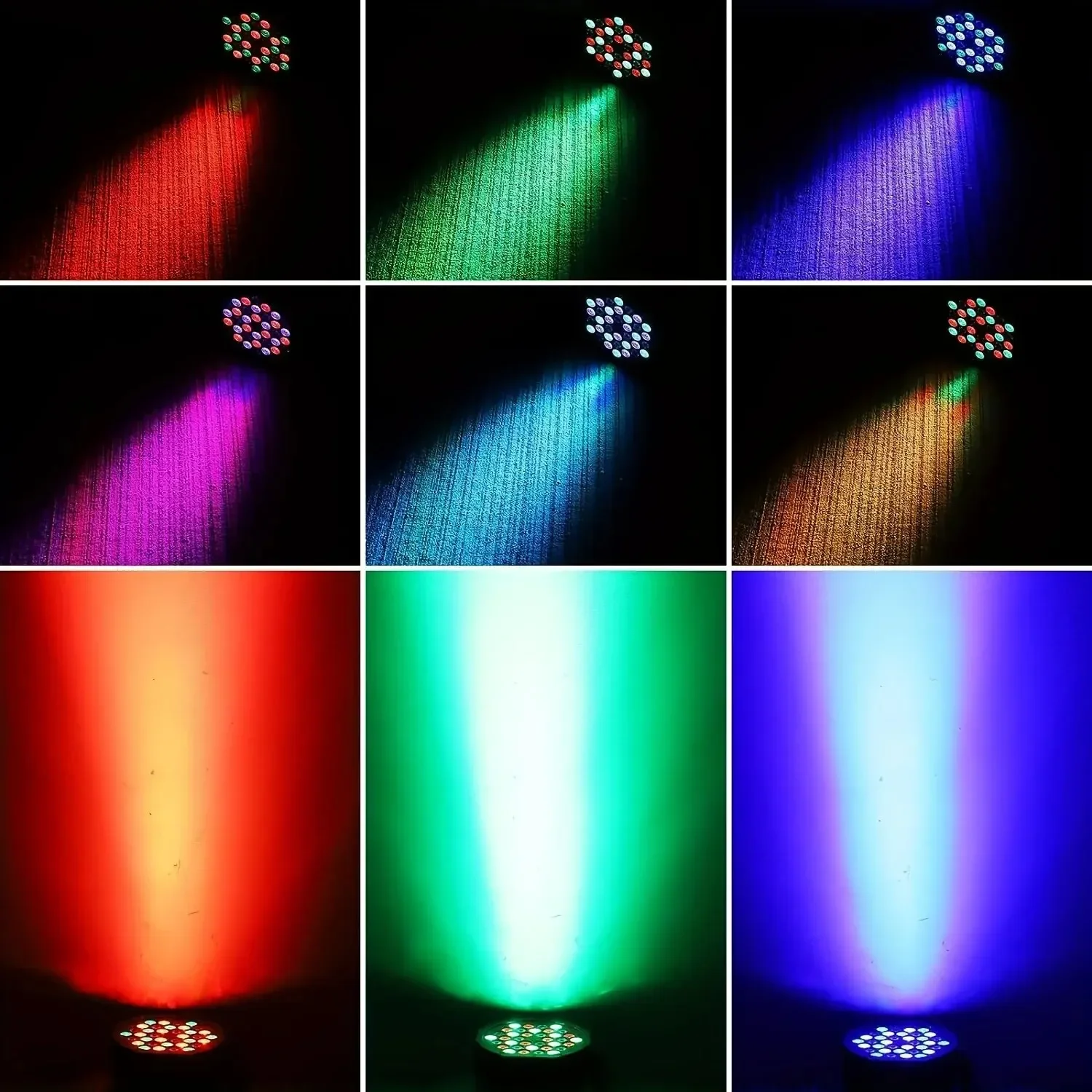18/36 LEDs Party Light Par Light RGB DMX Stage Effect Lighting Stage Flat Par Lighting DJ Lights Disco Lights Bar Wedding Show