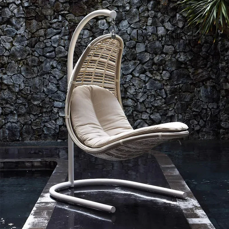 

O Европейские качели для патио, садовые качели для отдыха, террасы, домашняя спальня, ленивый гамак, кресло-качалка в виде птичьего гнезда, мебель для дома и улицы