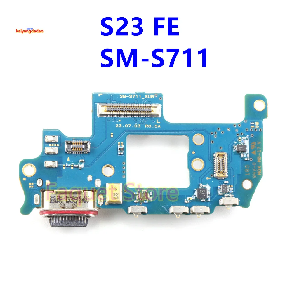 USB Type-C, OTG Charging Port Board Flex For Samsung Galaxy S23 FE S711 Connector Dock Charger Cable