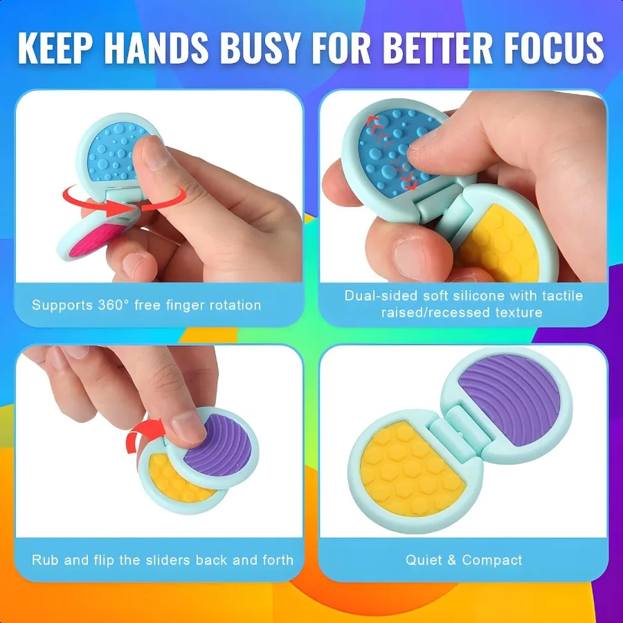 ألعاب متململة ألعاب حسية للبالغين مع عناصر تخفيف القلق للتوحد لـ ADHD Str Relief Fun Fidgets للمراهقين المزخرفة وFli