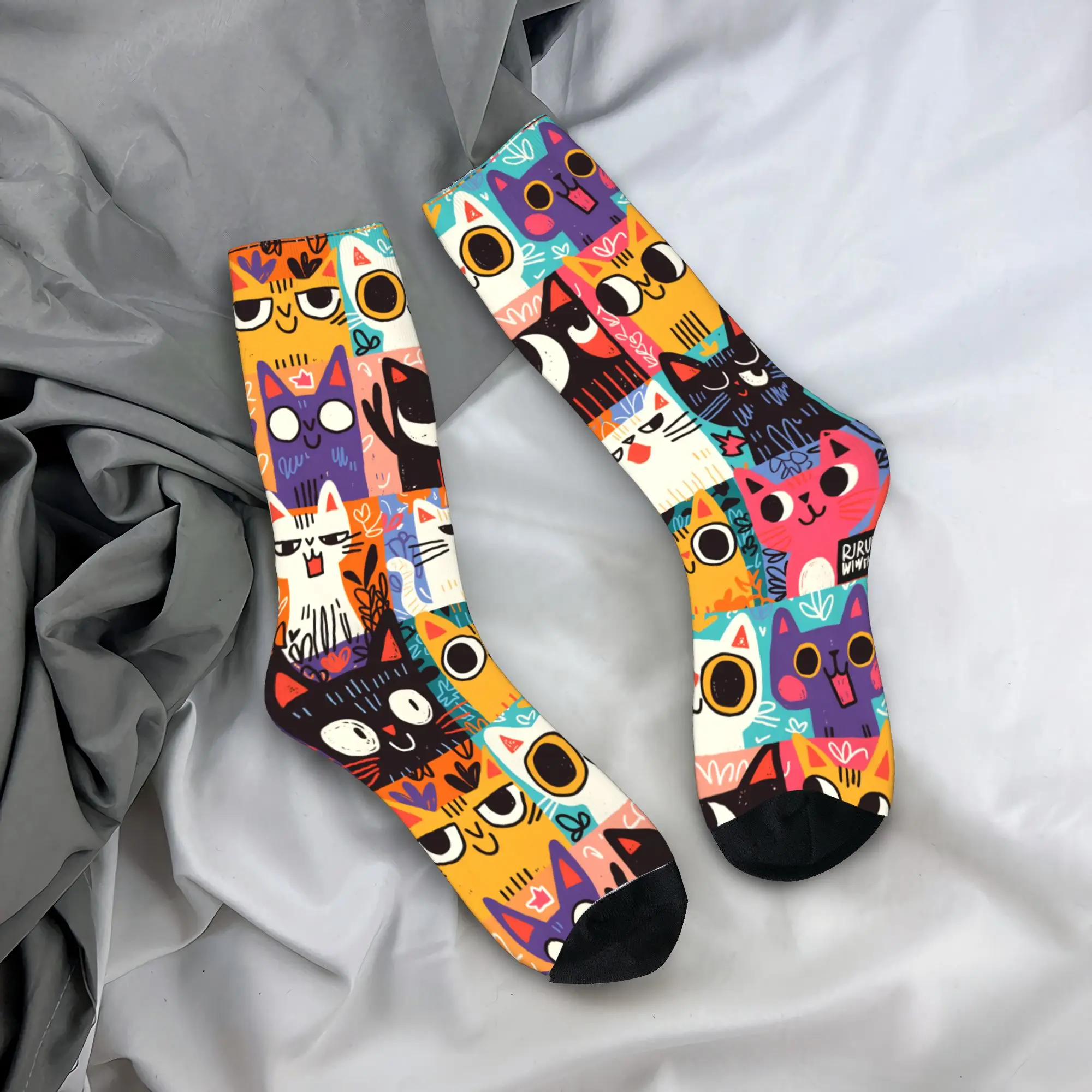 

Носки Lucky Cat, нескользящие чулки для женщин и мужчин, мягкие дышащие уличные носки, зимние дизайнерские носки для отдыха