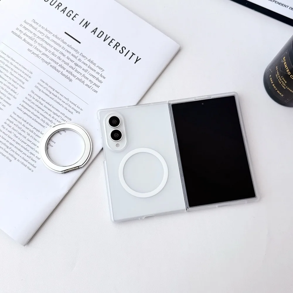 Detachable 360° Rotatable Ring Kickstand For Magsafe Magnetic Clear Phone Case For Samsuang Galaxy Z Fold 8 Ultra 7 6 5 4 3 - view 4