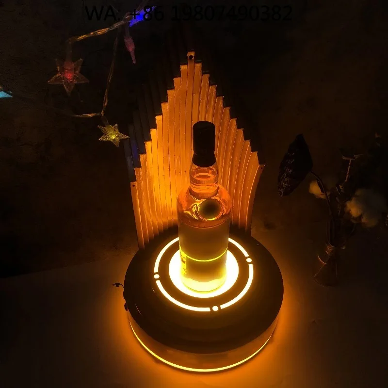 Acrylic LED Champagne Bottle Presenter Luminous Holder Stand with Built-in Light for Bar VIP Bottle Service Decor