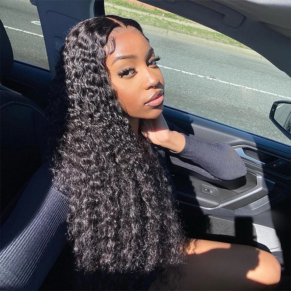 

13x6 Lace Wigs Pre Plucked Hd Transparent Lace Frontal Wig 38 40 Inch 360 Deep Wave Human Hair Wig For Black Woman 200 Density