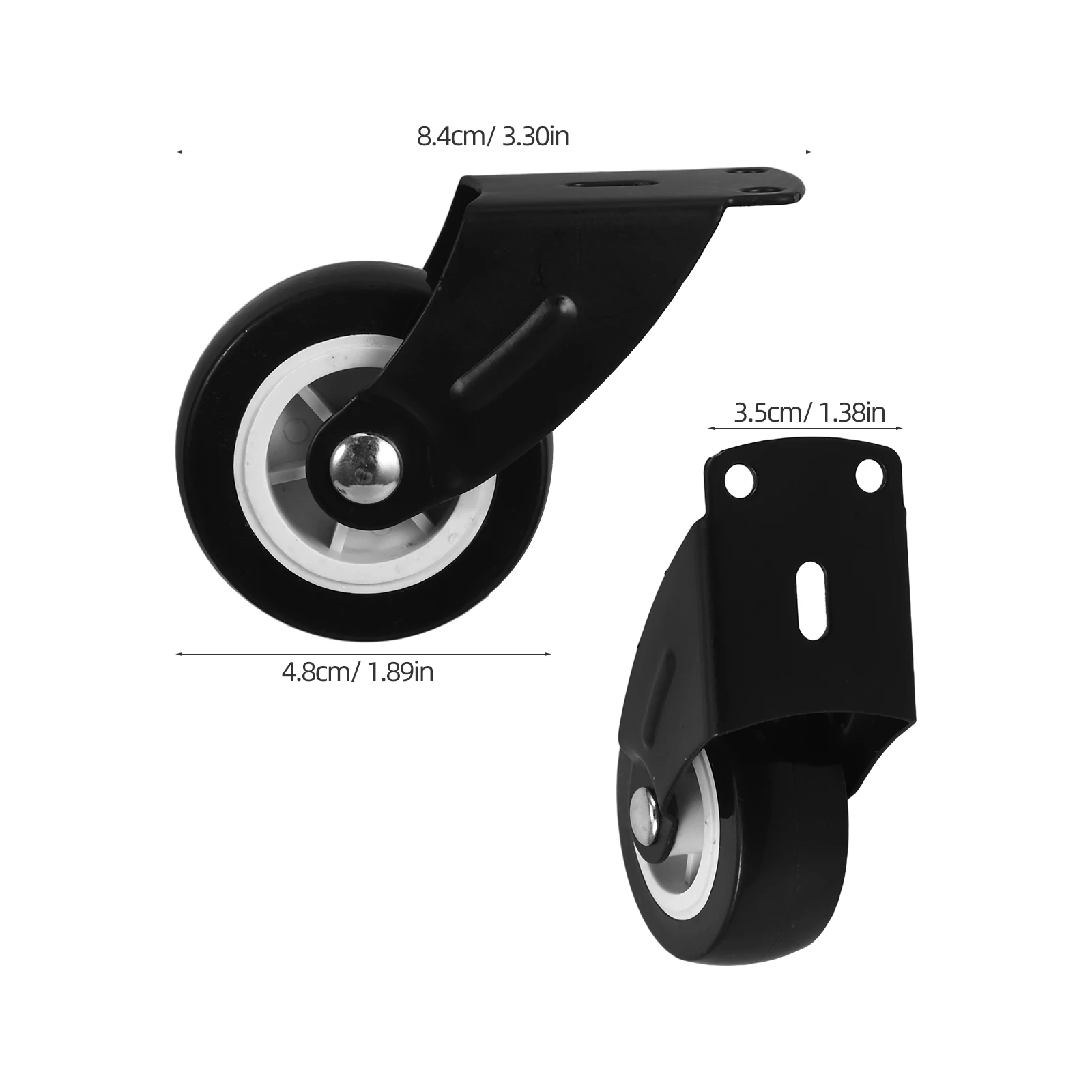 مجموعة أجهزة الباب المنزلق مكونة من 4 بكرات معدنية لخزانة الملابس والأثاث وبكرة الأرضية تدعم سهلة التركيب وتدوم طويلاً #4