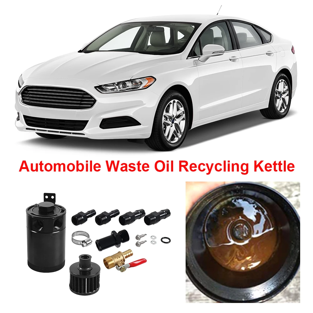 

Universal Car Baffled Oil Catch Can Tank Aluminum Alloy Car Oil Catch Reservoir 2/3 Port Fluid Filter Cylinder Tank Fuel Tack