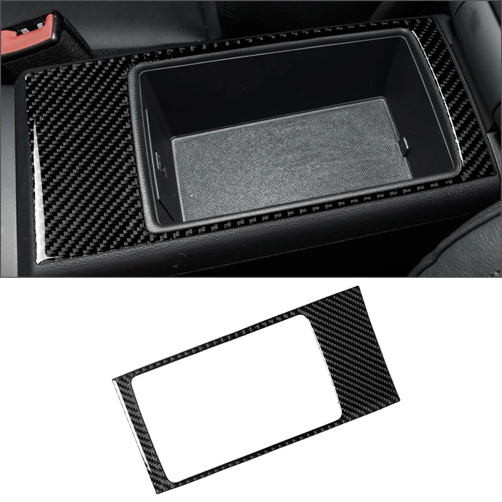 

Carbon Fiber Pattern Armrest Storage Box Cover Trim For Audi A3 2013-2020 S3 2014-2020