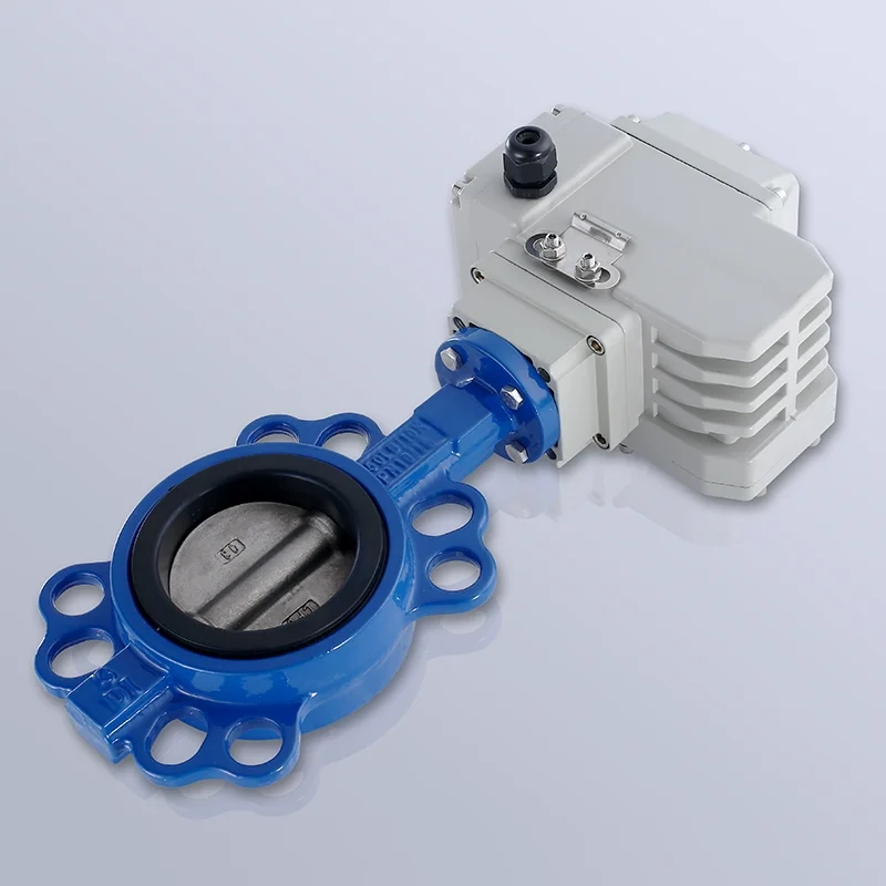 D971X-16 Ductile Iron Plate Electric Flange Butterfly Valve D971X-16 Clamp Soft Seal Water Valve Actuator Valve